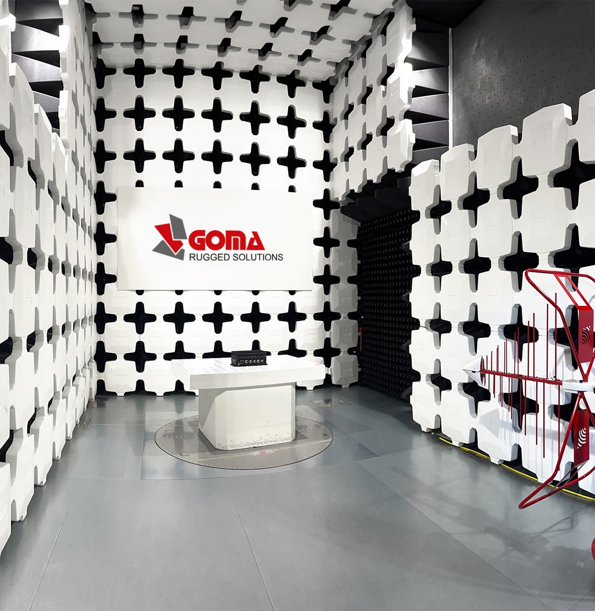 GOMA environmental testing laboratory for rugged equipment qualification